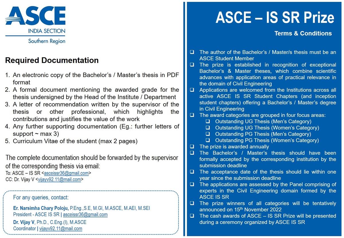 ASCE IS SR 2022 Students Best Theses awards for Undergraduate and Graduates (Final 2 of 2)